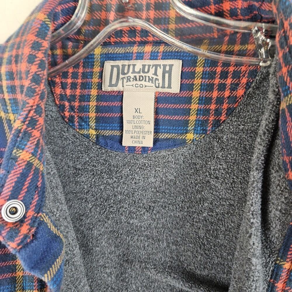 Duluth Trading Co Shacket Mens XL Flapjack Fleece-lined Relaxed Fit Shirt Jac - Picture 4 of 8